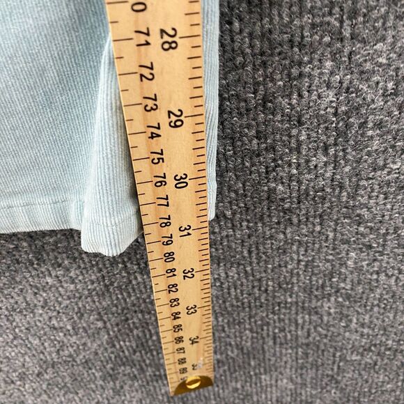 Guess Corduroy Pants Womens 34 Blue Mid Rise Flare Flap Pocket Ladies Hippie 90s - Picture 11 of 12